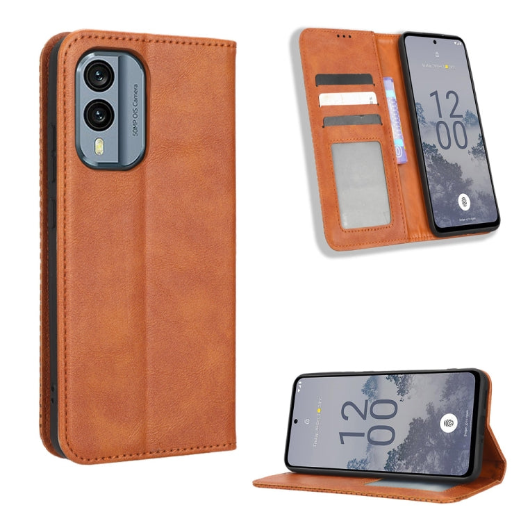 Magnetic Buckle Retro Texture Leather Phone Case, For Tecno Pop 6 Pro BE8, For Infinix Hot 20i, For Infinix Note 12 Pro 4G X676B, For Tecno Pova Neo 2, For Xiaomi Redmi 11 Prime 4G, For Xiaomi Redmi A1+, For Xiaomi Redmi Note 12 5G                     ...