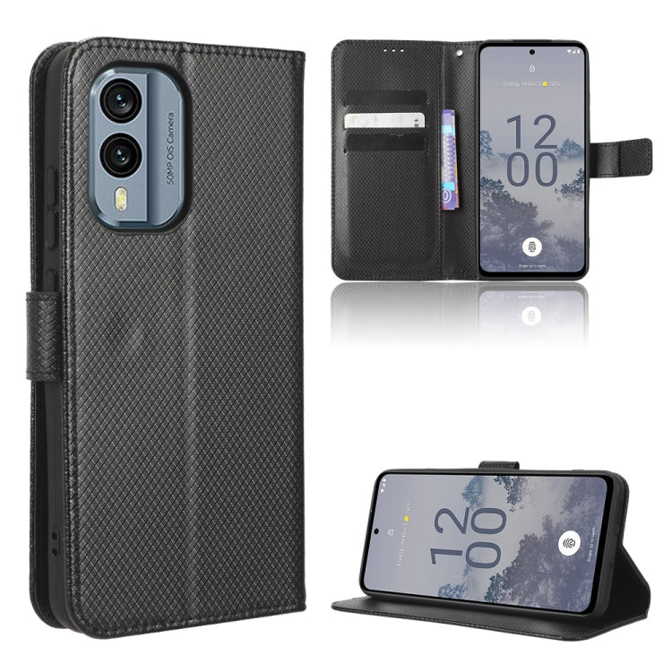 Diamond Texture Leather Phone Case, For Nokia X30 5G
