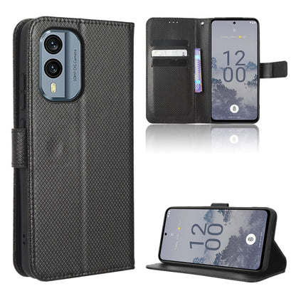 Diamond Texture Leather Phone Case, For Nokia X30 5G