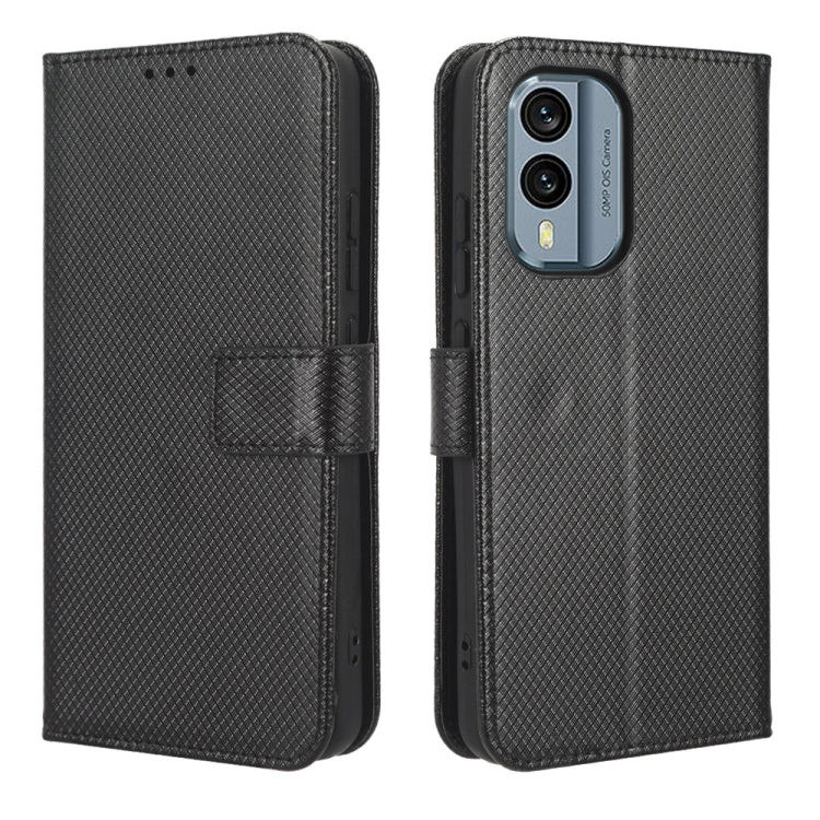 Diamond Texture Leather Phone Case, For Nokia X30 5G