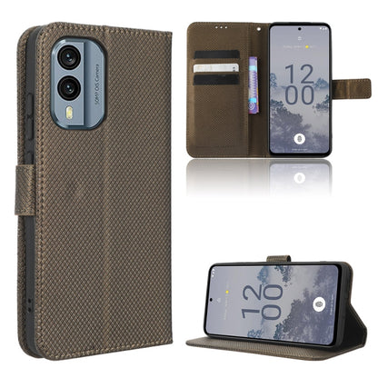 Diamond Texture Leather Phone Case, For Nokia X30 5G
