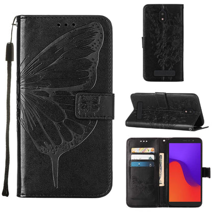 Embossed Butterfly Flip Leather Phone Case, For BLU View 2 2022 / 2020, For Infinix Hot 20 4G X6826, For Infinix Hot 20 5G X666 / X66B, For Infinix Hot 20 Play, For Infinix Hot 20S / 20 Pro X6827, For Infinix Smart 7 X6515, For Tecno Pop 6 Pro         ...