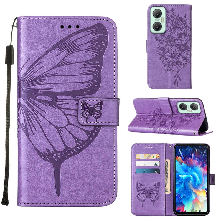 Embossed Butterfly Flip Leather Phone Case, For BLU View 2 2022 / 2020, For Infinix Hot 20 4G X6826, For Infinix Hot 20 5G X666 / X66B, For Infinix Hot 20 Play, For Infinix Hot 20S / 20 Pro X6827, For Infinix Smart 7 X6515, For Tecno Pop 6 Pro         ...