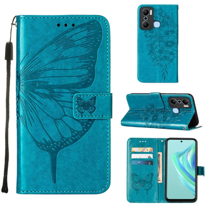 Embossed Butterfly Flip Leather Phone Case, For BLU View 2 2022 / 2020, For Infinix Hot 20 4G X6826, For Infinix Hot 20 5G X666 / X66B, For Infinix Hot 20 Play, For Infinix Hot 20S / 20 Pro X6827, For Infinix Smart 7 X6515, For Tecno Pop 6 Pro         ...