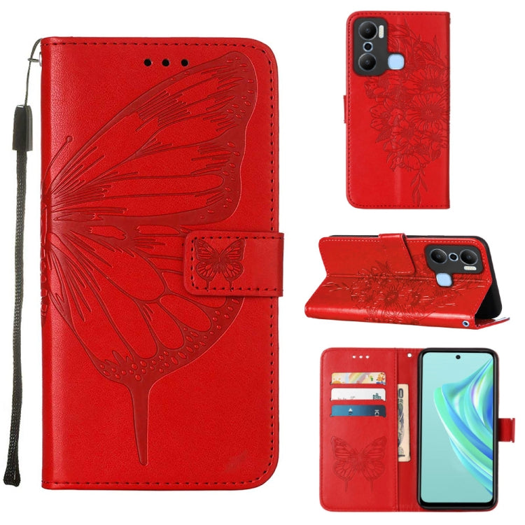 Embossed Butterfly Flip Leather Phone Case, For BLU View 2 2022 / 2020, For Infinix Hot 20 4G X6826, For Infinix Hot 20 5G X666 / X66B, For Infinix Hot 20 Play, For Infinix Hot 20S / 20 Pro X6827, For Infinix Smart 7 X6515, For Tecno Pop 6 Pro         ...