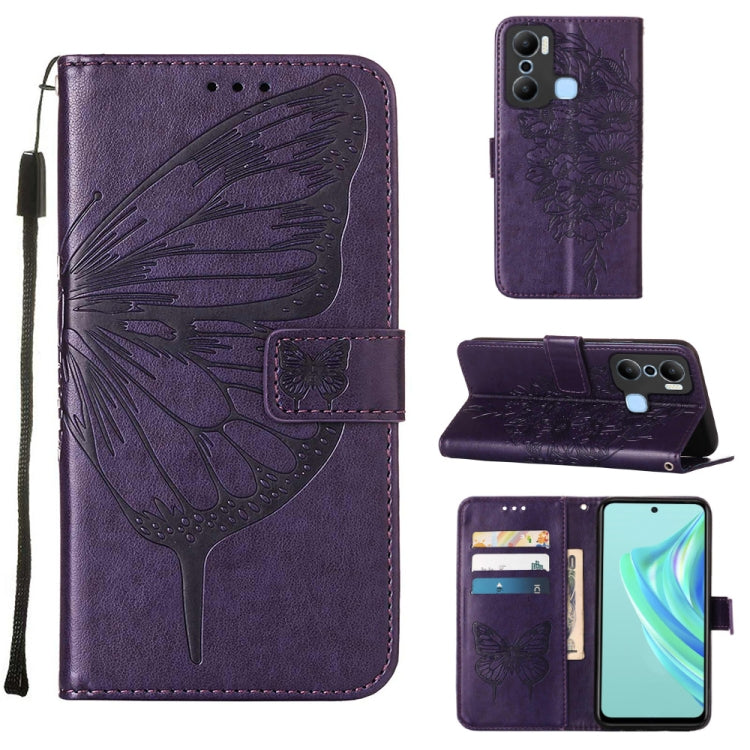 Embossed Butterfly Flip Leather Phone Case, For BLU View 2 2022 / 2020, For Infinix Hot 20 4G X6826, For Infinix Hot 20 5G X666 / X66B, For Infinix Hot 20 Play, For Infinix Hot 20S / 20 Pro X6827, For Infinix Smart 7 X6515, For Tecno Pop 6 Pro         ...
