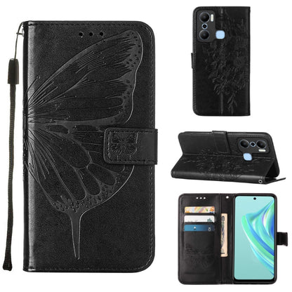 Embossed Butterfly Flip Leather Phone Case, For BLU View 2 2022 / 2020, For Infinix Hot 20 4G X6826, For Infinix Hot 20 5G X666 / X66B, For Infinix Hot 20 Play, For Infinix Hot 20S / 20 Pro X6827, For Infinix Smart 7 X6515, For Tecno Pop 6 Pro         ...