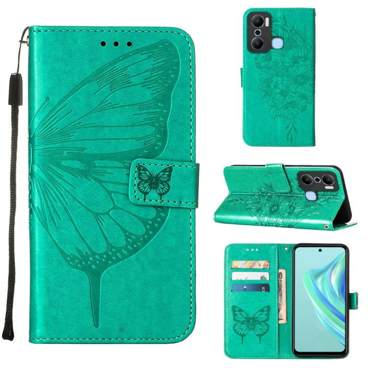 Embossed Butterfly Flip Leather Phone Case, For BLU View 2 2022 / 2020, For Infinix Hot 20 4G X6826, For Infinix Hot 20 5G X666 / X66B, For Infinix Hot 20 Play, For Infinix Hot 20S / 20 Pro X6827, For Infinix Smart 7 X6515, For Tecno Pop 6 Pro         ...