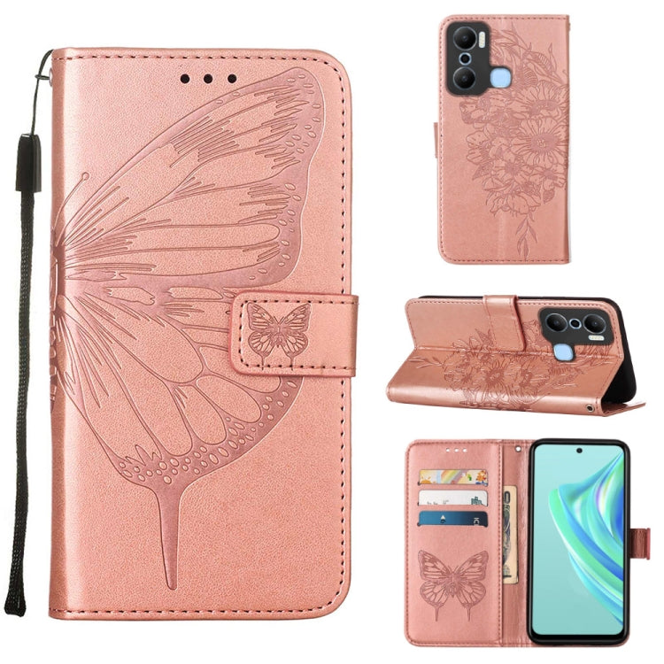 Embossed Butterfly Flip Leather Phone Case, For BLU View 2 2022 / 2020, For Infinix Hot 20 4G X6826, For Infinix Hot 20 5G X666 / X66B, For Infinix Hot 20 Play, For Infinix Hot 20S / 20 Pro X6827, For Infinix Smart 7 X6515, For Tecno Pop 6 Pro         ...