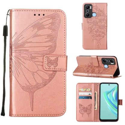 Embossed Butterfly Flip Leather Phone Case, For BLU View 2 2022 / 2020, For Infinix Hot 20 4G X6826, For Infinix Hot 20 5G X666 / X66B, For Infinix Hot 20 Play, For Infinix Hot 20S / 20 Pro X6827, For Infinix Smart 7 X6515, For Tecno Pop 6 Pro         ...
