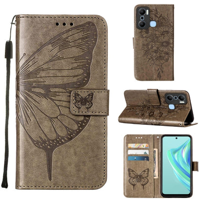 Embossed Butterfly Flip Leather Phone Case, For BLU View 2 2022 / 2020, For Infinix Hot 20 4G X6826, For Infinix Hot 20 5G X666 / X66B, For Infinix Hot 20 Play, For Infinix Hot 20S / 20 Pro X6827, For Infinix Smart 7 X6515, For Tecno Pop 6 Pro         ...