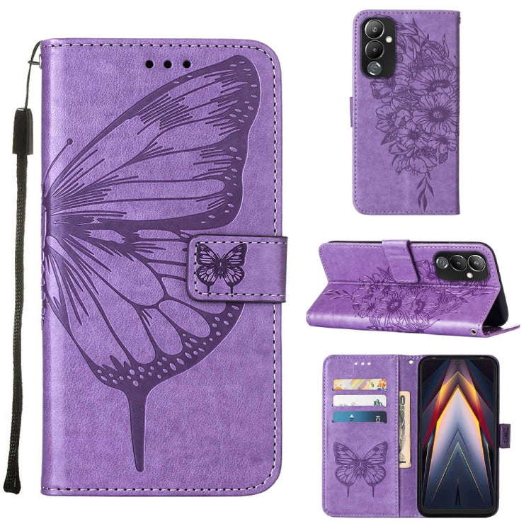 Embossed Butterfly Flip Leather Phone Case, For BLU View 2 2022 / 2020, For Infinix Hot 20 4G X6826, For Infinix Hot 20 5G X666 / X66B, For Infinix Hot 20 Play, For Infinix Hot 20S / 20 Pro X6827, For Infinix Smart 7 X6515, For Tecno Pop 6 Pro         ...