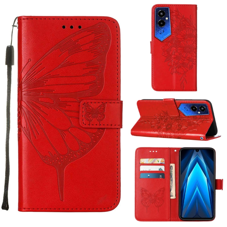 Embossed Butterfly Flip Leather Phone Case, For BLU View 2 2022 / 2020, For Infinix Hot 20 4G X6826, For Infinix Hot 20 5G X666 / X66B, For Infinix Hot 20 Play, For Infinix Hot 20S / 20 Pro X6827, For Infinix Smart 7 X6515, For Tecno Pop 6 Pro         ...