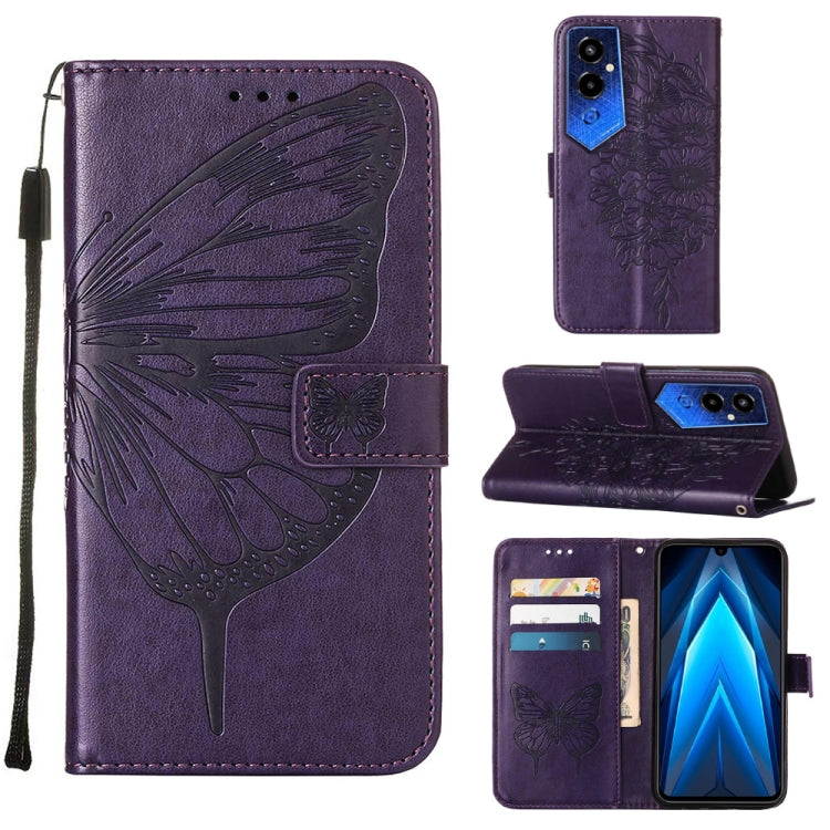 Embossed Butterfly Flip Leather Phone Case, For BLU View 2 2022 / 2020, For Infinix Hot 20 4G X6826, For Infinix Hot 20 5G X666 / X66B, For Infinix Hot 20 Play, For Infinix Hot 20S / 20 Pro X6827, For Infinix Smart 7 X6515, For Tecno Pop 6 Pro         ...
