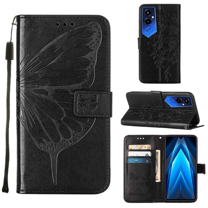 Embossed Butterfly Flip Leather Phone Case, For BLU View 2 2022 / 2020, For Infinix Hot 20 4G X6826, For Infinix Hot 20 5G X666 / X66B, For Infinix Hot 20 Play, For Infinix Hot 20S / 20 Pro X6827, For Infinix Smart 7 X6515, For Tecno Pop 6 Pro         ...