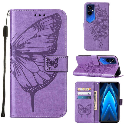 Embossed Butterfly Flip Leather Phone Case, For BLU View 2 2022 / 2020, For Infinix Hot 20 4G X6826, For Infinix Hot 20 5G X666 / X66B, For Infinix Hot 20 Play, For Infinix Hot 20S / 20 Pro X6827, For Infinix Smart 7 X6515, For Tecno Pop 6 Pro         ...