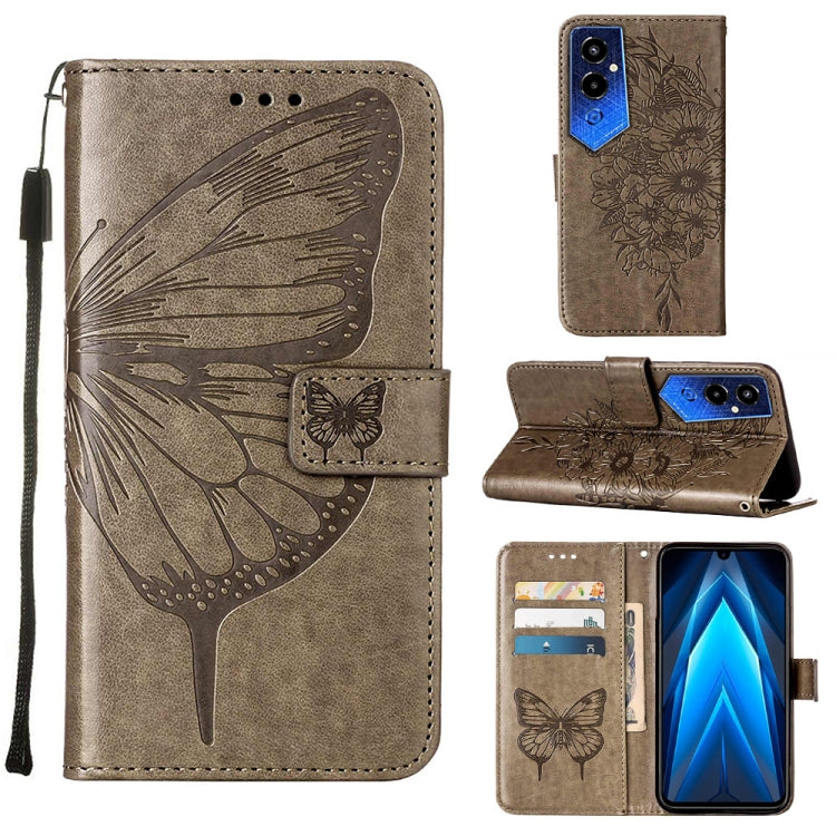 Embossed Butterfly Flip Leather Phone Case, For BLU View 2 2022 / 2020, For Infinix Hot 20 4G X6826, For Infinix Hot 20 5G X666 / X66B, For Infinix Hot 20 Play, For Infinix Hot 20S / 20 Pro X6827, For Infinix Smart 7 X6515, For Tecno Pop 6 Pro         ...