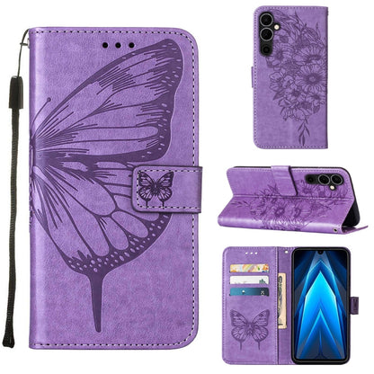 Embossed Butterfly Flip Leather Phone Case, For BLU View 2 2022 / 2020, For Infinix Hot 20 4G X6826, For Infinix Hot 20 5G X666 / X66B, For Infinix Hot 20 Play, For Infinix Hot 20S / 20 Pro X6827, For Infinix Smart 7 X6515, For Tecno Pop 6 Pro         ...