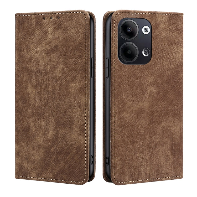 RFID Anti-theft Brush Magnetic Leather Phone Case, For OPPO Reno9 5G / Reno9 Pro 5G, For OPPO Reno9 Pro+ 5G, For Realme 10 Pro 5G, For Realme 10 Pro+ 5G, For vivo X90 Pro 5G, For TCL 40R 5G