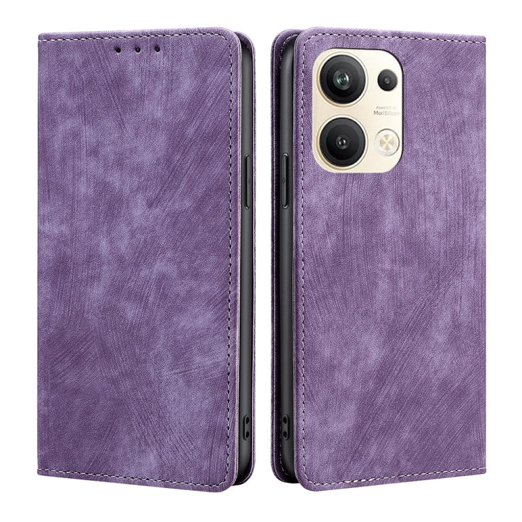 RFID Anti-theft Brush Magnetic Leather Phone Case, For OPPO Reno9 5G / Reno9 Pro 5G, For OPPO Reno9 Pro+ 5G, For Realme 10 Pro 5G, For Realme 10 Pro+ 5G, For vivo X90 Pro 5G, For TCL 40R 5G