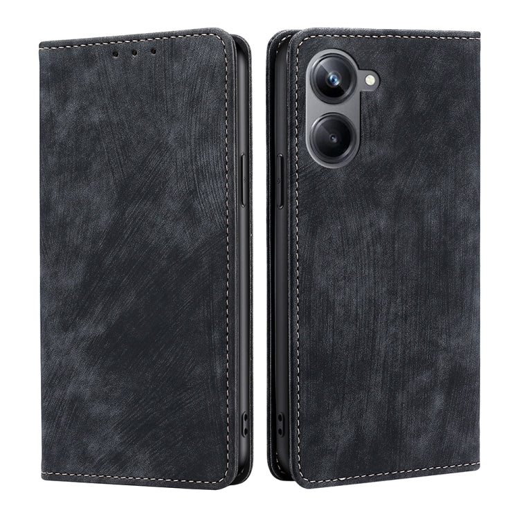 RFID Anti-theft Brush Magnetic Leather Phone Case, For OPPO Reno9 5G / Reno9 Pro 5G, For OPPO Reno9 Pro+ 5G, For Realme 10 Pro 5G, For Realme 10 Pro+ 5G, For vivo X90 Pro 5G