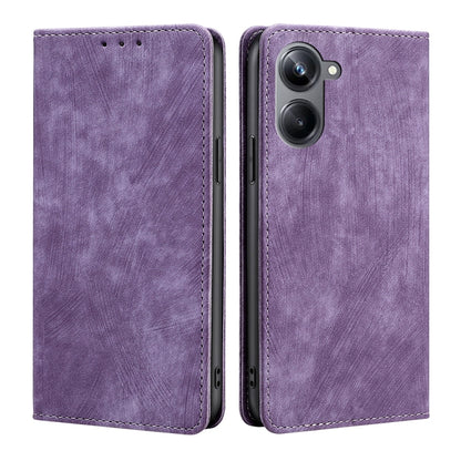 RFID Anti-theft Brush Magnetic Leather Phone Case, For OPPO Reno9 5G / Reno9 Pro 5G, For OPPO Reno9 Pro+ 5G, For Realme 10 Pro 5G, For Realme 10 Pro+ 5G, For vivo X90 Pro 5G, For TCL 40R 5G