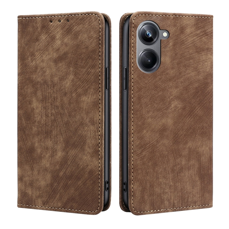 RFID Anti-theft Brush Magnetic Leather Phone Case, For OPPO Reno9 5G / Reno9 Pro 5G, For OPPO Reno9 Pro+ 5G, For Realme 10 Pro 5G, For Realme 10 Pro+ 5G, For vivo X90 Pro 5G, For TCL 40R 5G