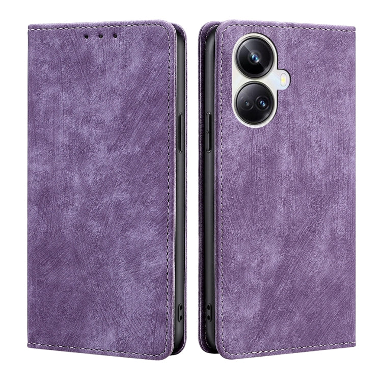 RFID Anti-theft Brush Magnetic Leather Phone Case, For OPPO Reno9 5G / Reno9 Pro 5G, For OPPO Reno9 Pro+ 5G, For Realme 10 Pro 5G, For Realme 10 Pro+ 5G, For vivo X90 Pro 5G
