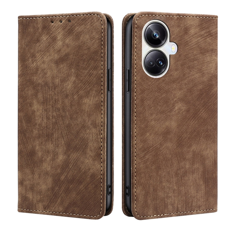 RFID Anti-theft Brush Magnetic Leather Phone Case, For OPPO Reno9 5G / Reno9 Pro 5G, For OPPO Reno9 Pro+ 5G, For Realme 10 Pro 5G, For Realme 10 Pro+ 5G, For vivo X90 Pro 5G, For TCL 40R 5G