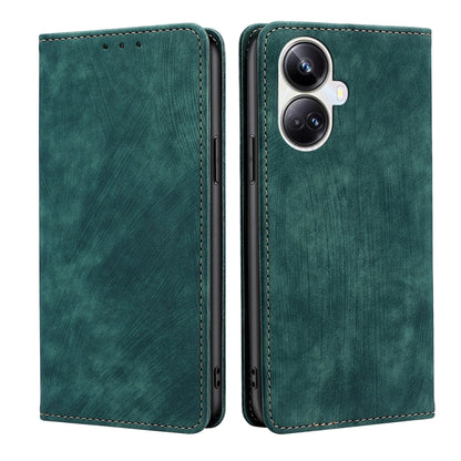 RFID Anti-theft Brush Magnetic Leather Phone Case, For OPPO Reno9 5G / Reno9 Pro 5G, For OPPO Reno9 Pro+ 5G, For Realme 10 Pro 5G, For Realme 10 Pro+ 5G, For vivo X90 Pro 5G, For TCL 40R 5G