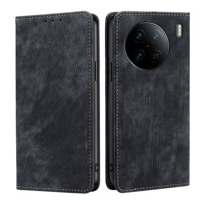RFID Anti-theft Brush Magnetic Leather Phone Case, For OPPO Reno9 5G / Reno9 Pro 5G, For OPPO Reno9 Pro+ 5G, For Realme 10 Pro 5G, For Realme 10 Pro+ 5G, For vivo X90 Pro 5G, For TCL 40R 5G
