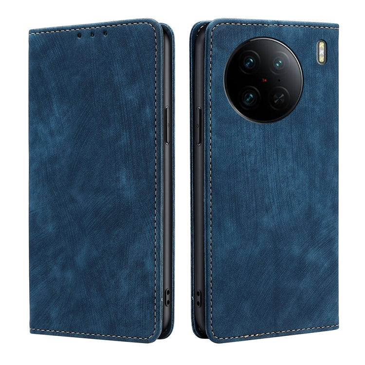 RFID Anti-theft Brush Magnetic Leather Phone Case, For OPPO Reno9 5G / Reno9 Pro 5G, For OPPO Reno9 Pro+ 5G, For Realme 10 Pro 5G, For Realme 10 Pro+ 5G, For vivo X90 Pro 5G, For TCL 40R 5G