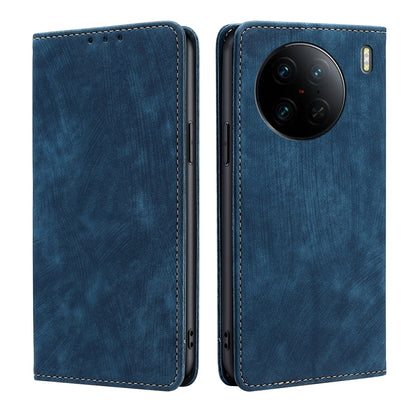 RFID Anti-theft Brush Magnetic Leather Phone Case, For OPPO Reno9 5G / Reno9 Pro 5G, For OPPO Reno9 Pro+ 5G, For Realme 10 Pro 5G, For Realme 10 Pro+ 5G, For vivo X90 Pro 5G, For TCL 40R 5G