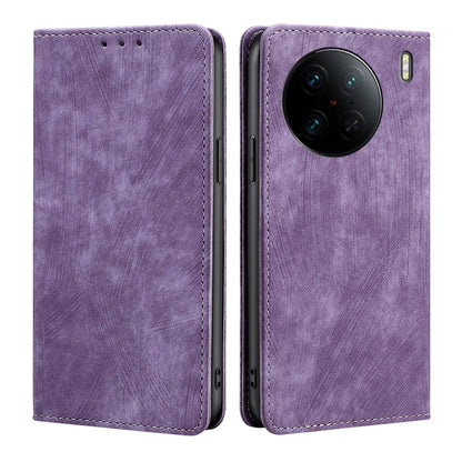 RFID Anti-theft Brush Magnetic Leather Phone Case, For OPPO Reno9 5G / Reno9 Pro 5G, For OPPO Reno9 Pro+ 5G, For Realme 10 Pro 5G, For Realme 10 Pro+ 5G, For vivo X90 Pro 5G, For TCL 40R 5G