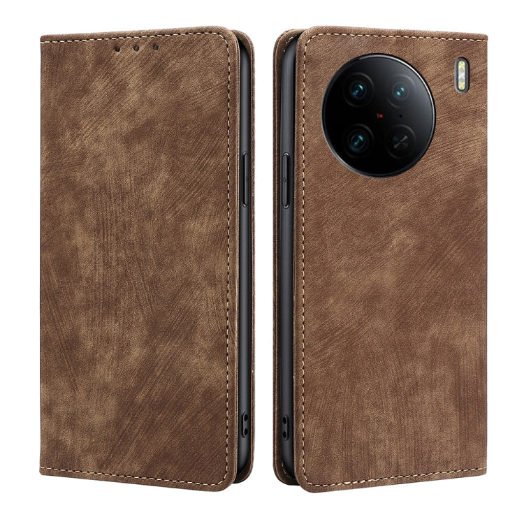 RFID Anti-theft Brush Magnetic Leather Phone Case, For OPPO Reno9 5G / Reno9 Pro 5G, For OPPO Reno9 Pro+ 5G, For Realme 10 Pro 5G, For Realme 10 Pro+ 5G, For vivo X90 Pro 5G, For TCL 40R 5G