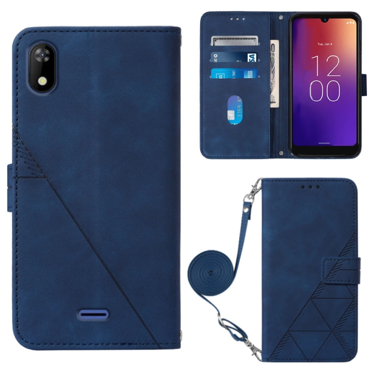 Crossbody 3D Embossed Flip Leather Phone Case, For Moxee m2160, For Tecno Pop 6 Pro, For Tecno Pova 4, For Tecno Pova 4 Pro, For Tecno Pova Neo 2, For Google Pixel 7a, For Samsung Galaxy A04e