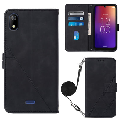 Crossbody 3D Embossed Flip Leather Phone Case, For Moxee m2160, For Tecno Pop 6 Pro, For Tecno Pova 4, For Tecno Pova 4 Pro, For Tecno Pova Neo 2, For Google Pixel 7a, For Samsung Galaxy A04e