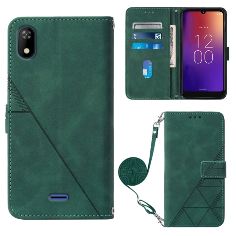 Crossbody 3D Embossed Flip Leather Phone Case, For Moxee m2160, For Tecno Pop 6 Pro, For Tecno Pova 4, For Tecno Pova 4 Pro, For Tecno Pova Neo 2, For Google Pixel 7a, For Samsung Galaxy A04e