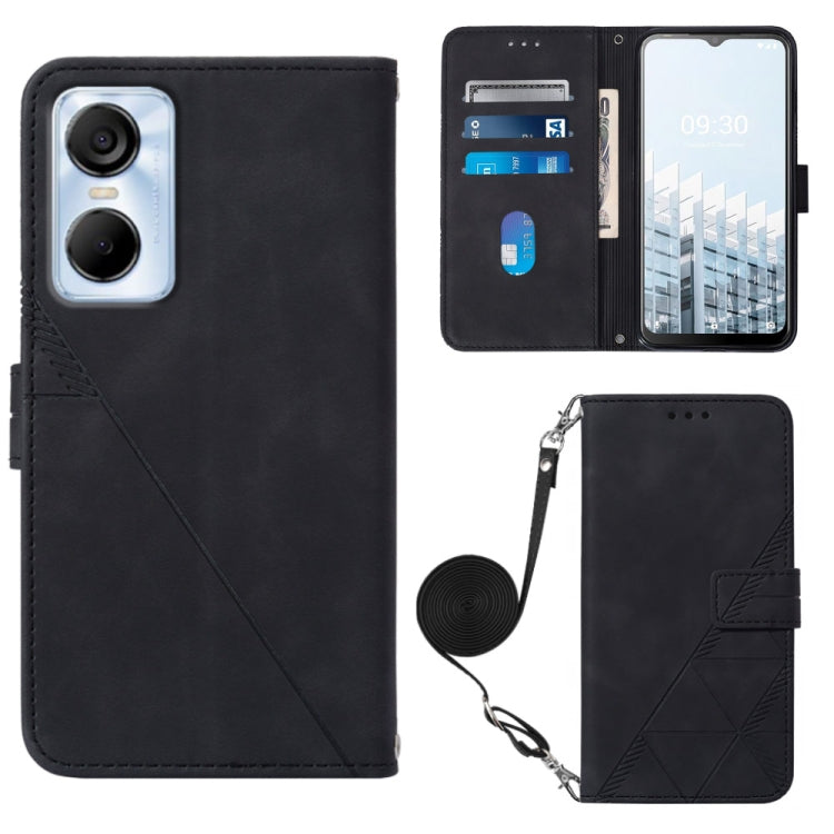Crossbody 3D Embossed Flip Leather Phone Case, For Moxee m2160, For Tecno Pop 6 Pro, For Tecno Pova 4, For Tecno Pova 4 Pro, For Tecno Pova Neo 2, For Google Pixel 7a, For Samsung Galaxy A04e