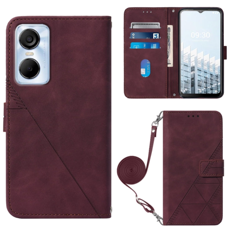 Crossbody 3D Embossed Flip Leather Phone Case, For Moxee m2160, For Tecno Pop 6 Pro, For Tecno Pova 4, For Tecno Pova 4 Pro, For Tecno Pova Neo 2, For Google Pixel 7a, For Samsung Galaxy A04e