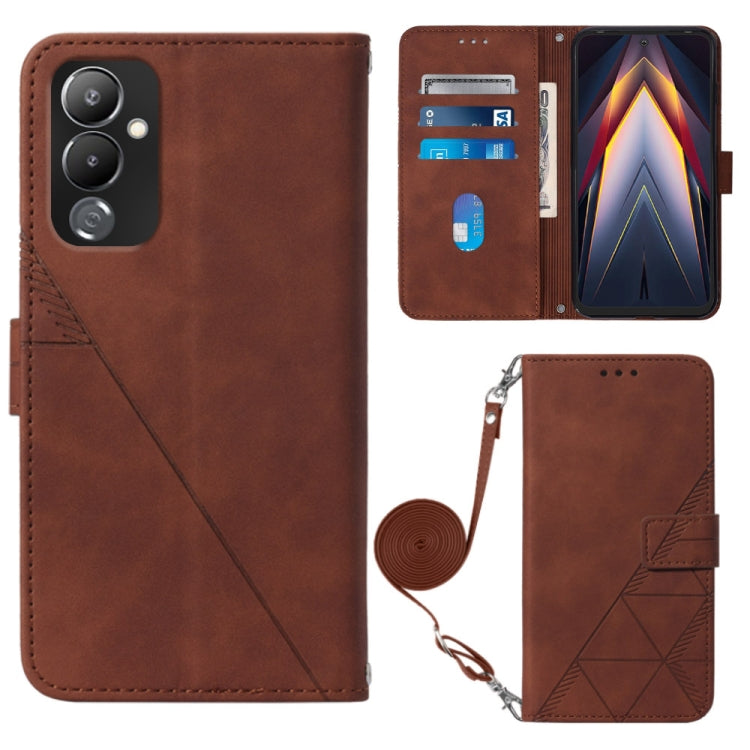 Crossbody 3D Embossed Flip Leather Phone Case, For Moxee m2160, For Tecno Pop 6 Pro, For Tecno Pova 4, For Tecno Pova 4 Pro, For Tecno Pova Neo 2, For Google Pixel 7a, For Samsung Galaxy A04e