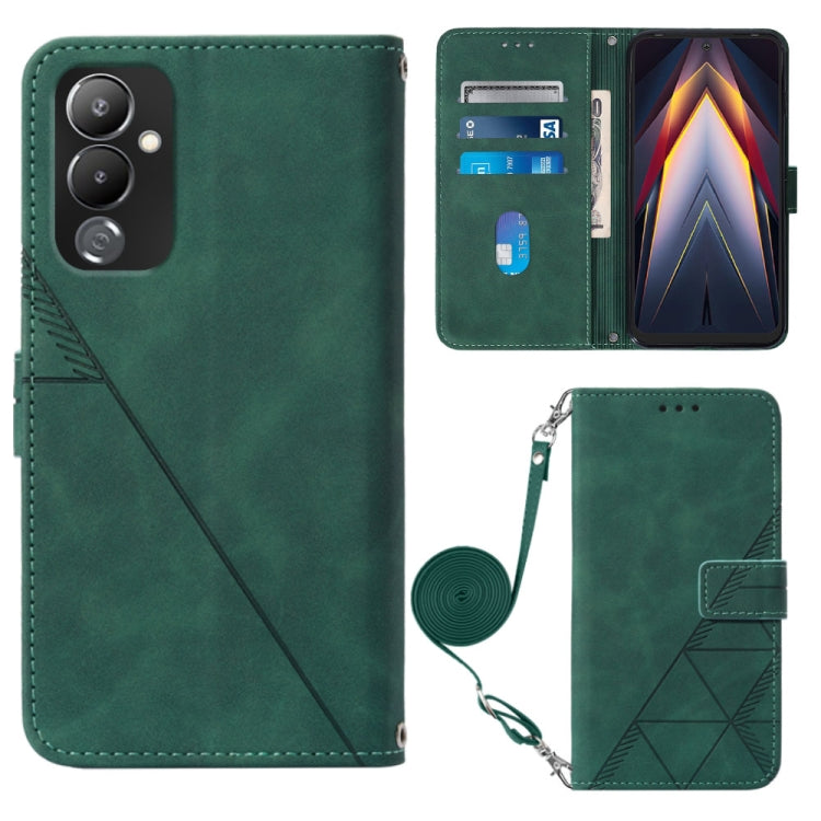 Crossbody 3D Embossed Flip Leather Phone Case, For Moxee m2160, For Tecno Pop 6 Pro, For Tecno Pova 4, For Tecno Pova 4 Pro, For Tecno Pova Neo 2, For Google Pixel 7a, For Samsung Galaxy A04e