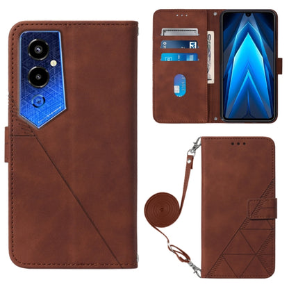 Crossbody 3D Embossed Flip Leather Phone Case, For Moxee m2160, For Tecno Pop 6 Pro, For Tecno Pova 4, For Tecno Pova 4 Pro, For Tecno Pova Neo 2, For Google Pixel 7a, For Samsung Galaxy A04e