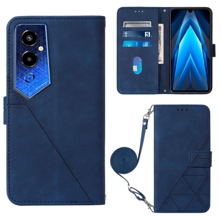 Crossbody 3D Embossed Flip Leather Phone Case, For Moxee m2160, For Tecno Pop 6 Pro, For Tecno Pova 4, For Tecno Pova 4 Pro, For Tecno Pova Neo 2, For Google Pixel 7a, For Samsung Galaxy A04e