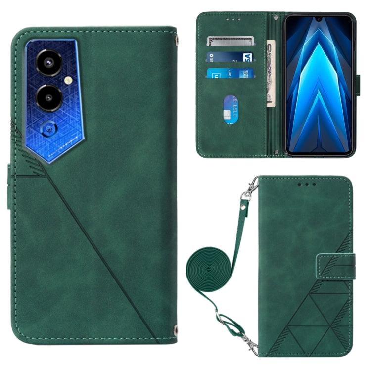 Crossbody 3D Embossed Flip Leather Phone Case, For Moxee m2160, For Tecno Pop 6 Pro, For Tecno Pova 4, For Tecno Pova 4 Pro, For Tecno Pova Neo 2, For Google Pixel 7a, For Samsung Galaxy A04e