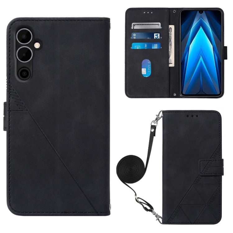 Crossbody 3D Embossed Flip Leather Phone Case, For Moxee m2160, For Tecno Pop 6 Pro, For Tecno Pova 4, For Tecno Pova 4 Pro, For Tecno Pova Neo 2, For Google Pixel 7a, For Samsung Galaxy A04e
