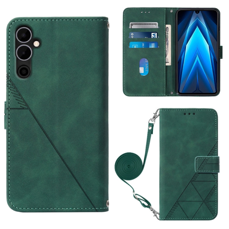 Crossbody 3D Embossed Flip Leather Phone Case, For Moxee m2160, For Tecno Pop 6 Pro, For Tecno Pova 4, For Tecno Pova 4 Pro, For Tecno Pova Neo 2, For Google Pixel 7a, For Samsung Galaxy A04e