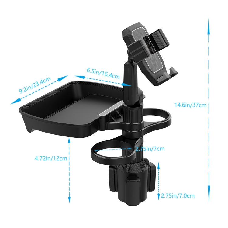 Car Drink Water Cup Mobile Phone Holder 360 Degree Rotating Dinner Plate, B06 (Grey), B06 (Green), B10 (Grey), B10 (Green)