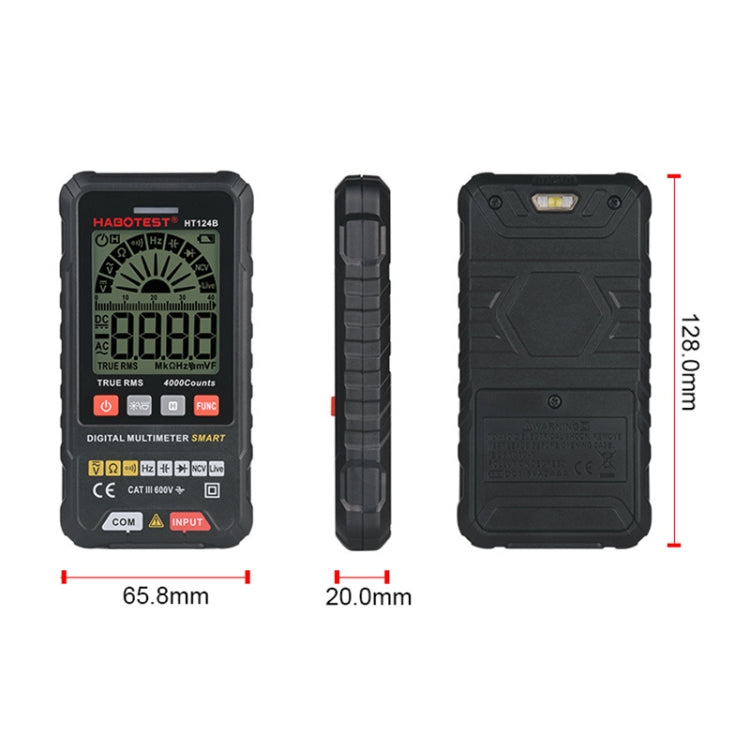 HABOTEST Mini Digital Display High-precision Multimeter, HT124B+, HT124A, HT124A+, HT124B