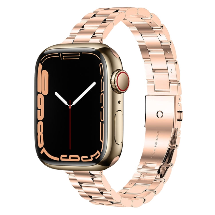 Small Waist Stainless Steel Watch Band, For Apple Watch Ultra 49mm / Series 8&7 45mm, For Apple Watch Series 8&7 41mm / SE 2&6&SE&5&4 40mm